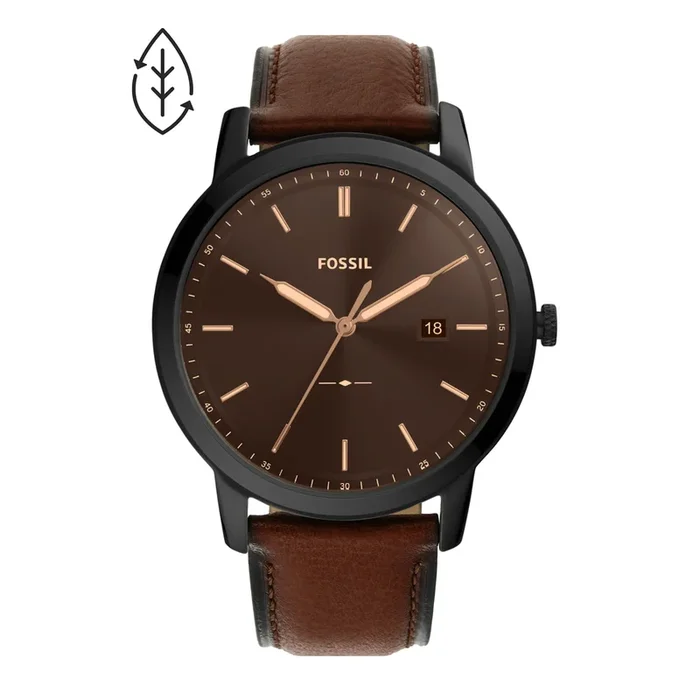 Fossil Men The Minimalist Solar Round Brown Watches