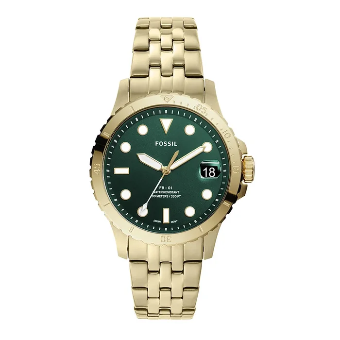 Fossil Women FB-01 Round Green Watches