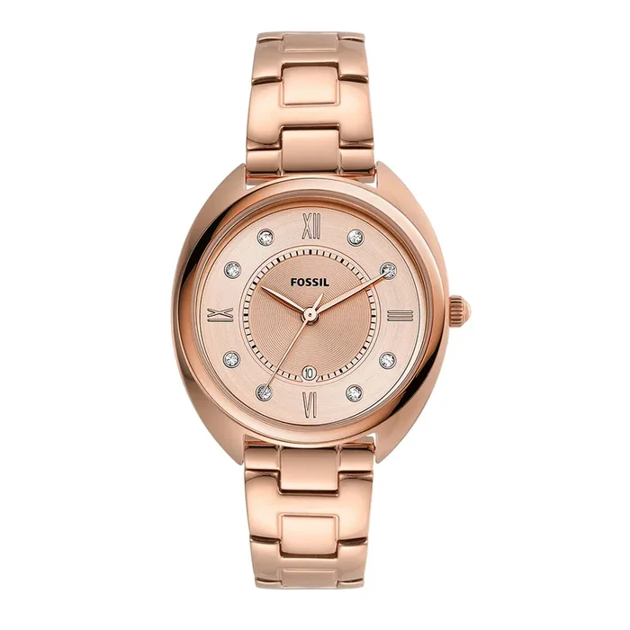 Fossil Women Gabby Round Rose Gold Watches