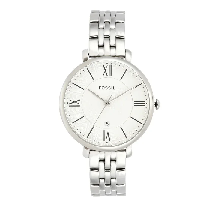 Fossil Women Jacqueline Round Silver Watches