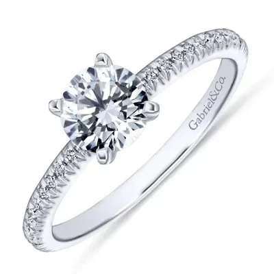 Gabriel Oyin Diamond Engagement Ring Setting in Platinum (1/5ct tw)