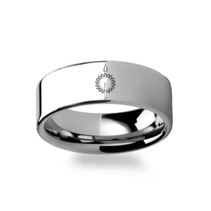 Game of Thrones Noble Houses Sigil Engraving Tungsten Ring Martell – 2mm – 12mm