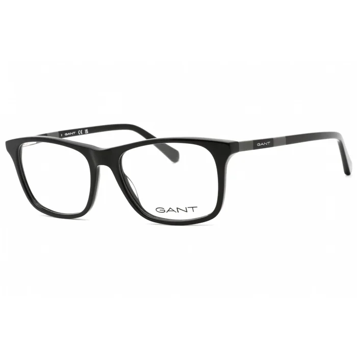 Gant Men’s Eyeglasses – Shiny Black Plastic Full Rim Rectangular Frame | GA3268 001