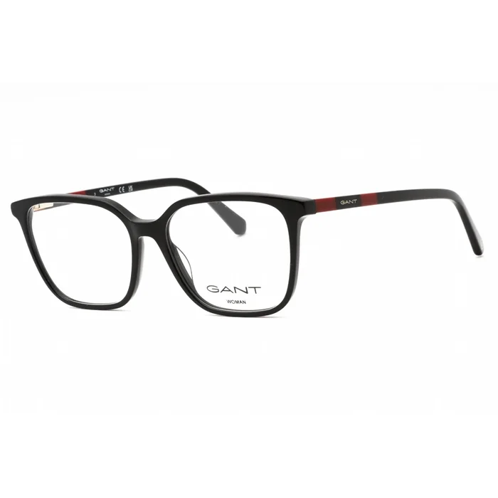 GANT Women’s Eyeglasses – Shiny Black Plastic Square Full Rim Frame | GA4150 001