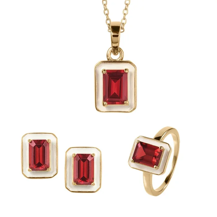 Garnet Deco CollectionWatch & Jewelry Set