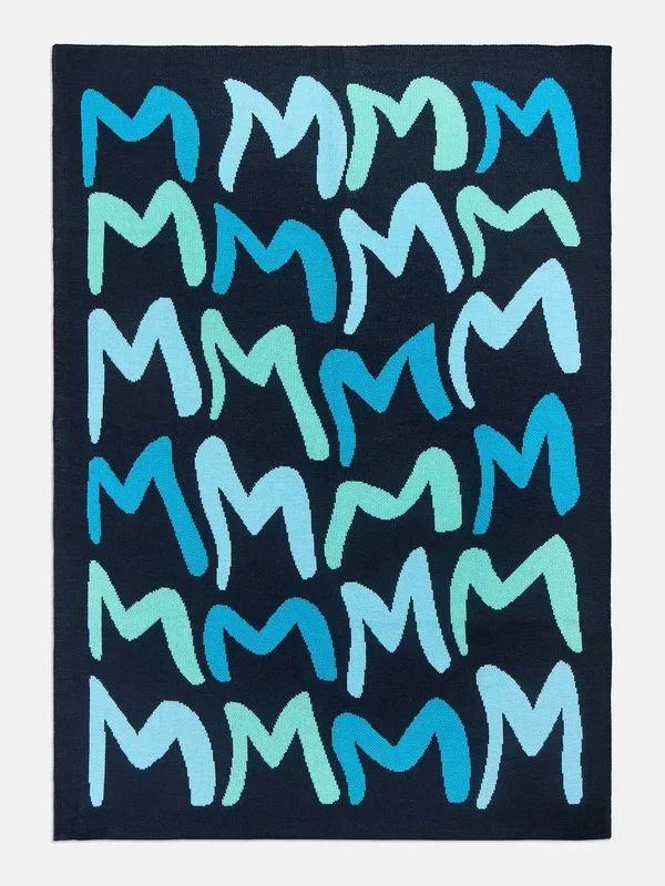 Get Wavy Custom Blanket – Navy/Blue