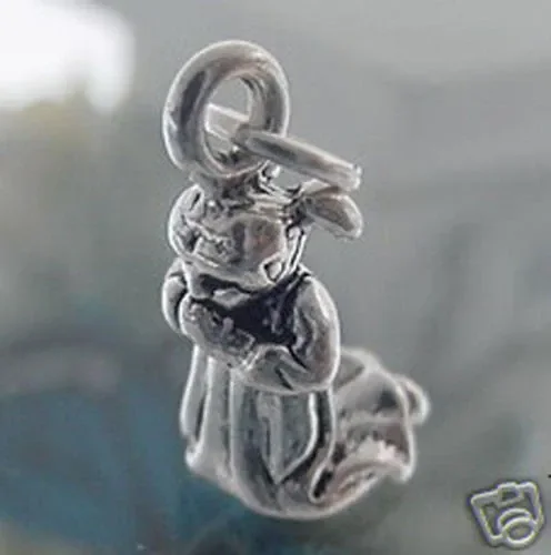 Girl Kneeling in Prayer Charm in Sterling Silver