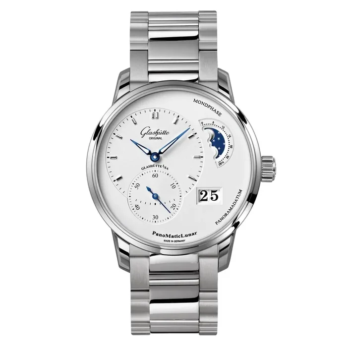 Glashutte Original PanoMaticLunar 40mm Mens Watch White MPN: 1-90-02-42-32-71