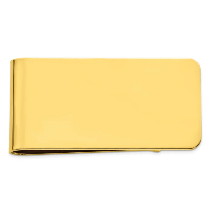 Gold-plated Kelly Waters Polished Rectangle Money Clip