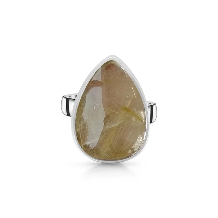 Golden Rutile Adjustable Ring-(GDR-R-26.)