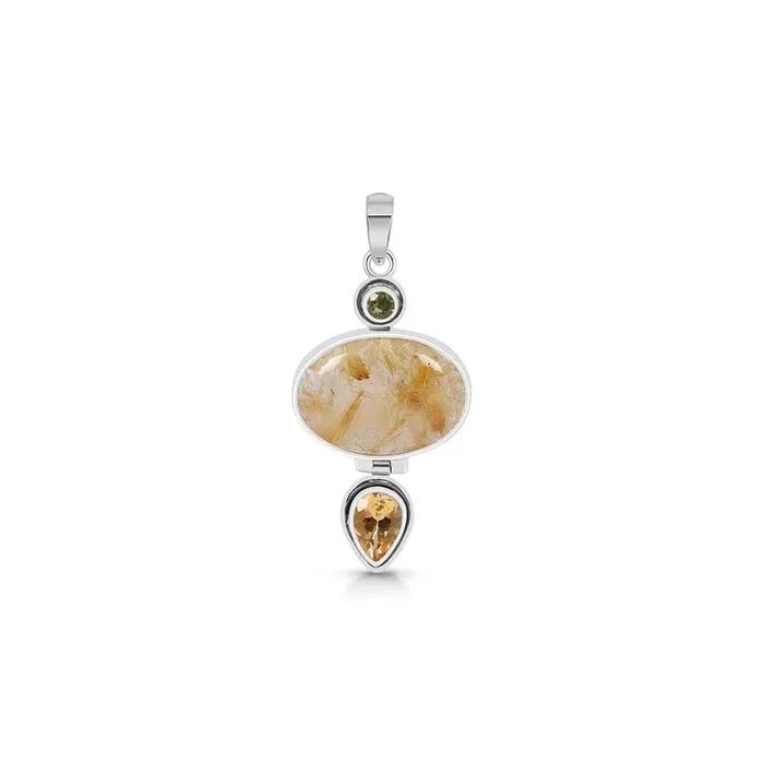 Golden Rutile Pendant-(GDR-P-30.)