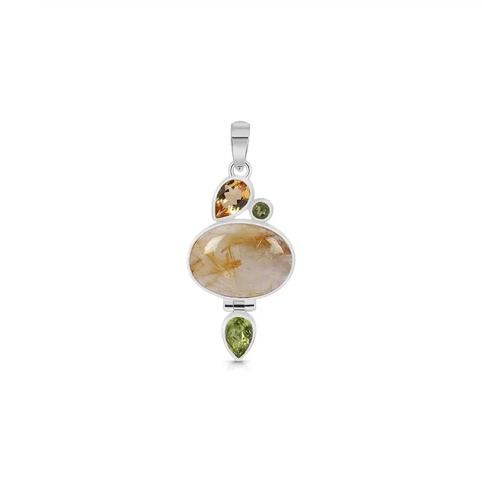 Golden Rutile Pendant-(GDR-P-42.)