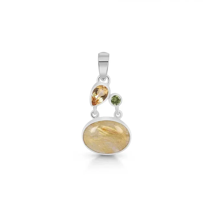 Golden Rutile Pendant-(GDR-P-43.)