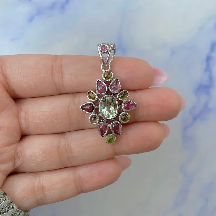 Green Amethyst Pendant-(GRA-CCP-56.)