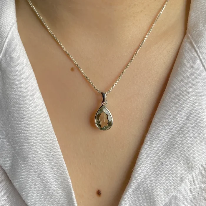 Green Amethyst Pendant-(GRA-SP-470.)
