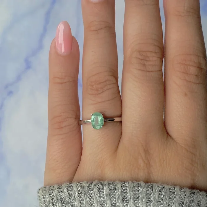 Green Kyanite Ring-(KYN-SR-242-G.)