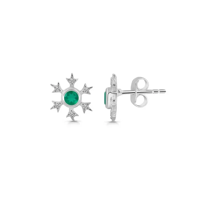 Green Onyx Stud Earring-(GRO-SE-854.)