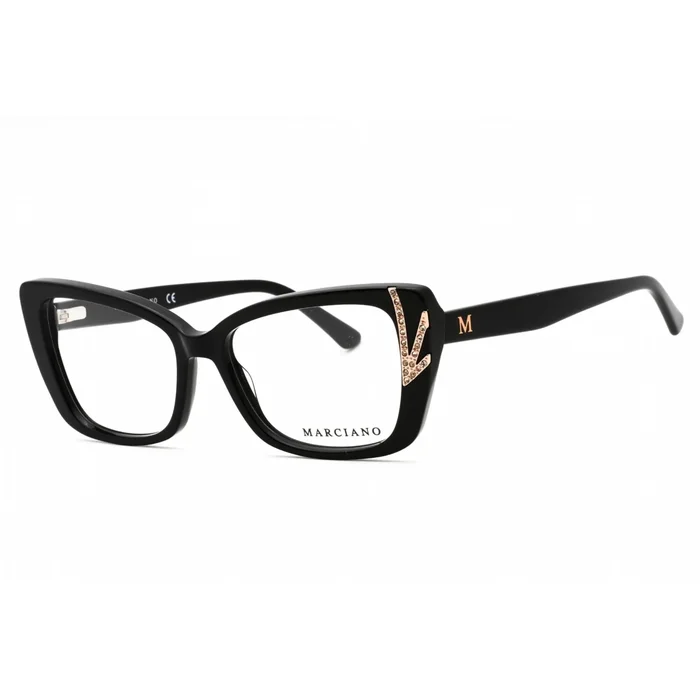 Guess By Marciano Women’s Eyeglasses – Shiny Black Acetate Cat Eye Frame | GM0382 001