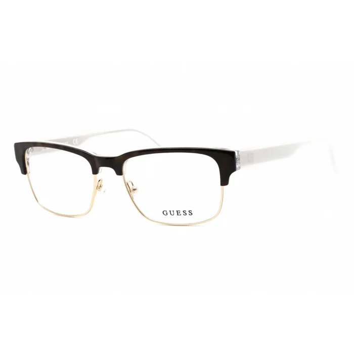 Guess Men’s Eyeglasses – Full Rim Rectangular Dark Havana/White Frame | GU1894 52