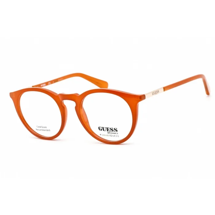 Guess Unisex Eyeglasses – Full Rim Round Shaped Orange Plastic Frame | GU8236 044
