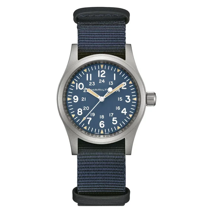 Hamilton Khaki Field Mechanical 38mm Mens Watch Blue MPN: H69439940
