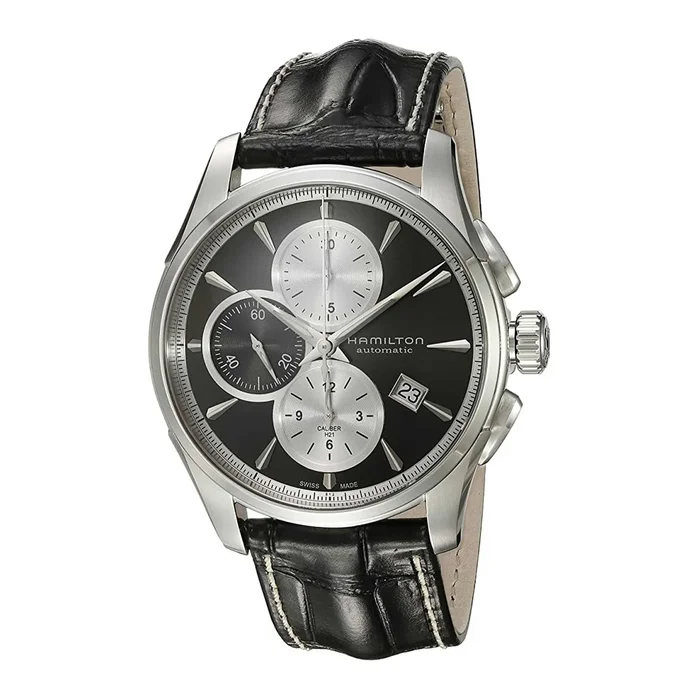 Hamilton Men’s Watch – Jazzmaster Automatic Chronograph Date Black Strap | H32596781