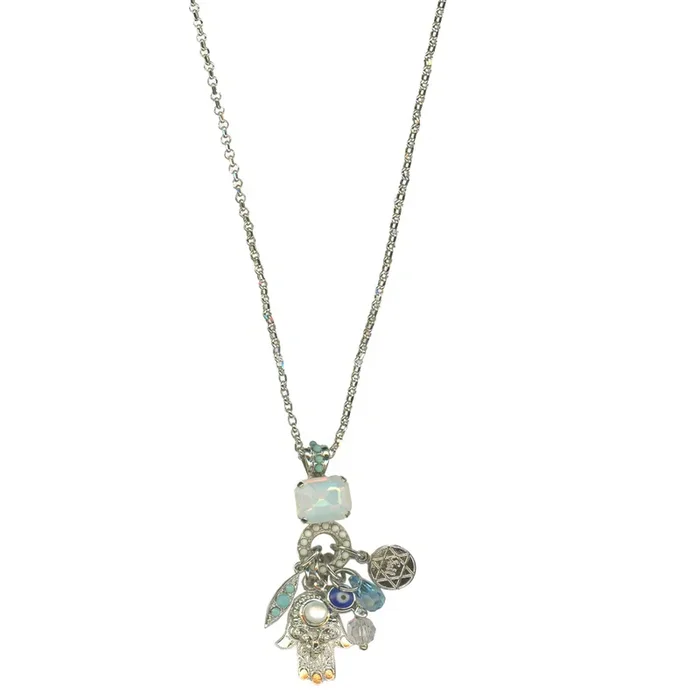 Hamsa Charm Pendant in “Aegean Coast” *Custom*