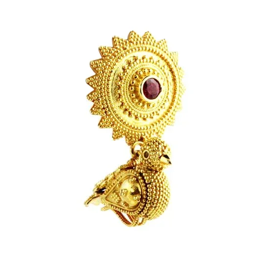 Helios Disc – Message of the Dove Gold Earrings