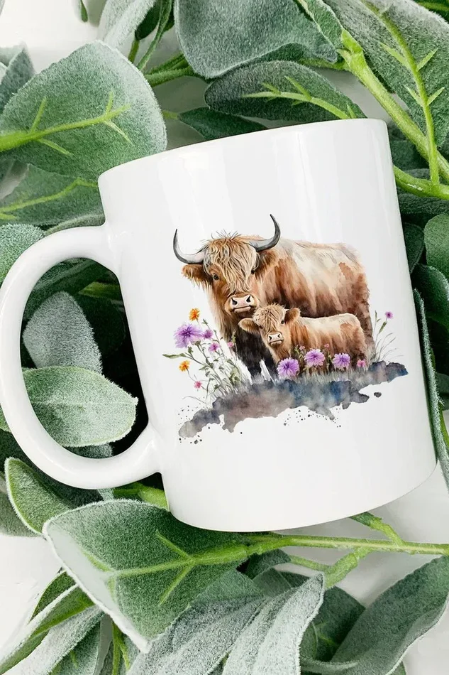 Highland Fields Forever White Mug