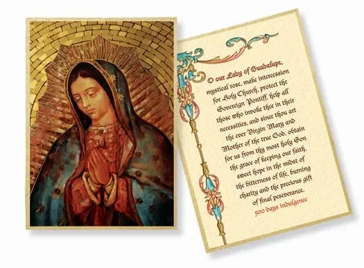 Hirten Our Lady of Guadalupe Gold Foil Mosaic Plaque Wall Art Decor, Small Size 4×6
