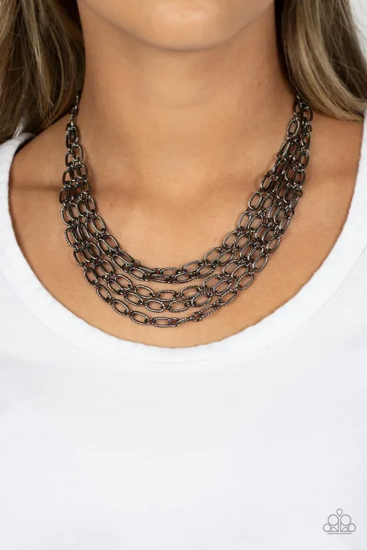 House of CHAIN Black Necklace – Jewelry by Bretta