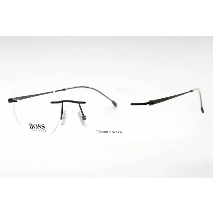 Hugo Boss Men’s Eyeglasses – Matte Dark Ruthenium Oval Frame | BOSS 1266/D 0R80 00