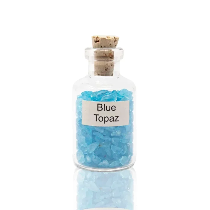 Individual Gemstone Bottle – Blue Topaz