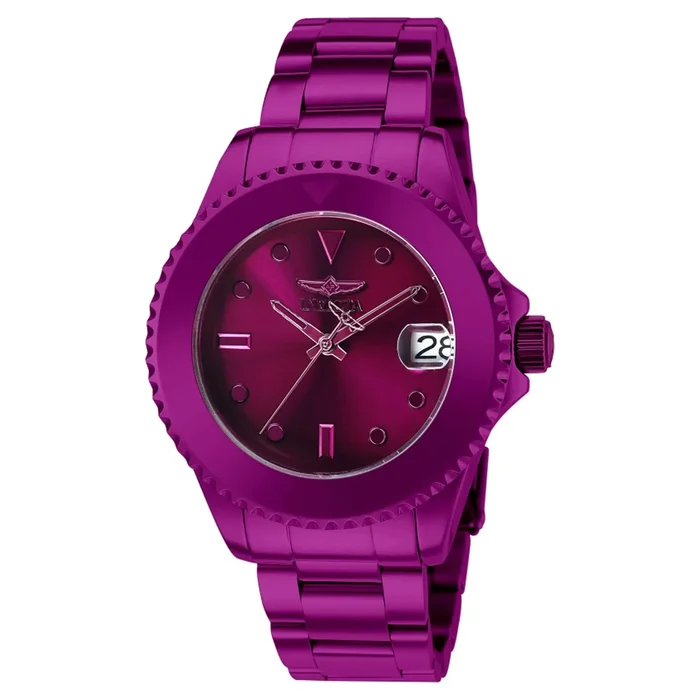 Invicta Women’s Automatic Watch – Pro Diver Rotating Bezel Burgundy Dial | 38315