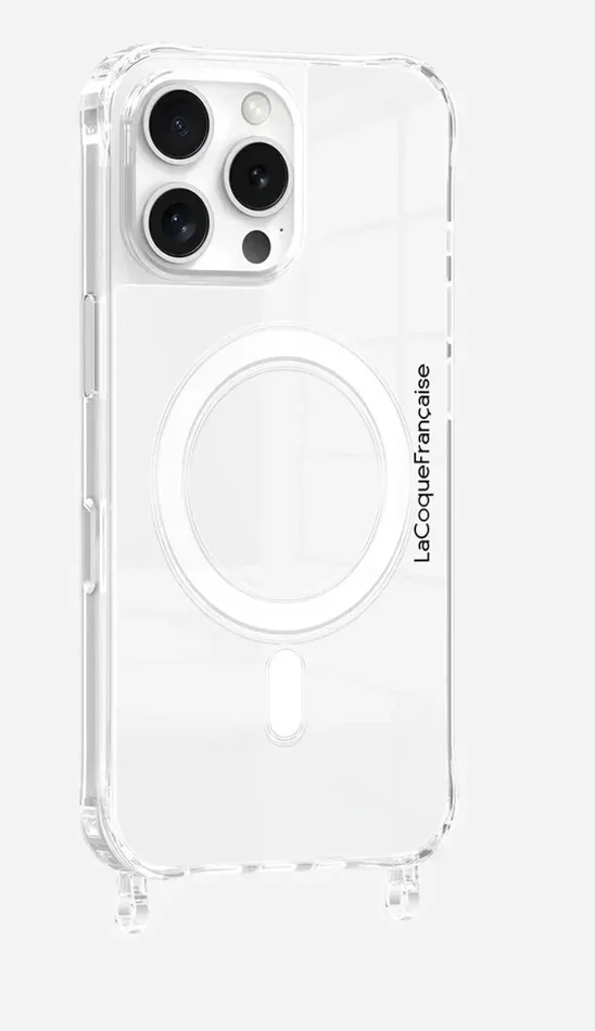 iPhone 16 Pro Max Anti-shock clear case with transparent silicone rings MAGSAFE