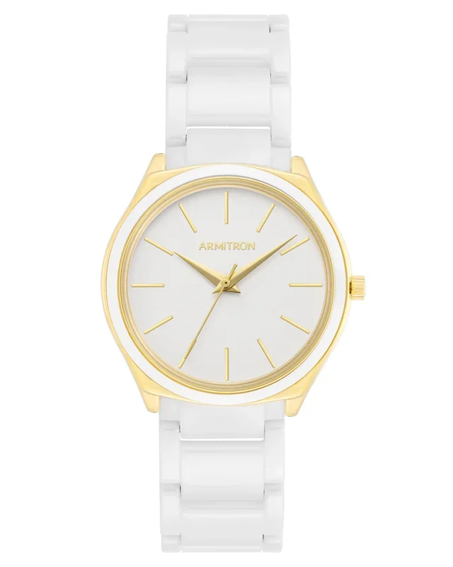 Jalyn™ | 36mm, White Ceramic/GoldWomen