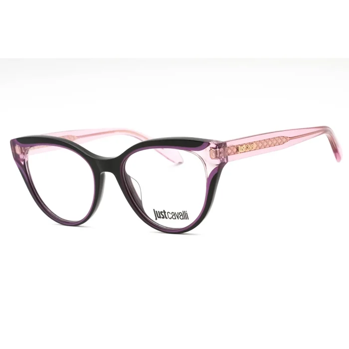 Just Cavalli Women’s Eyeglasses – Black Transparent Purple Full Rim | VJC001V 04G2