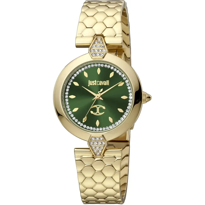 Just Cavalli Women’s Watch – Donna Green Dial Yellow Gold Bracelet | JC1L194M0065