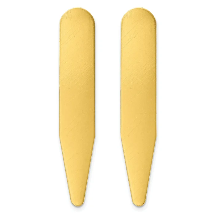 Kelly Waters Brass Pair of Two 2 inch Engravable Collar Stays