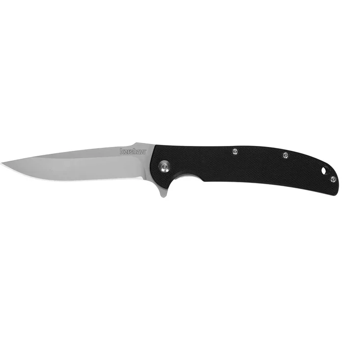 Kershaw Pocket Knife – Chill Drop Point Plain Blade Black Handle Folder | KW3410