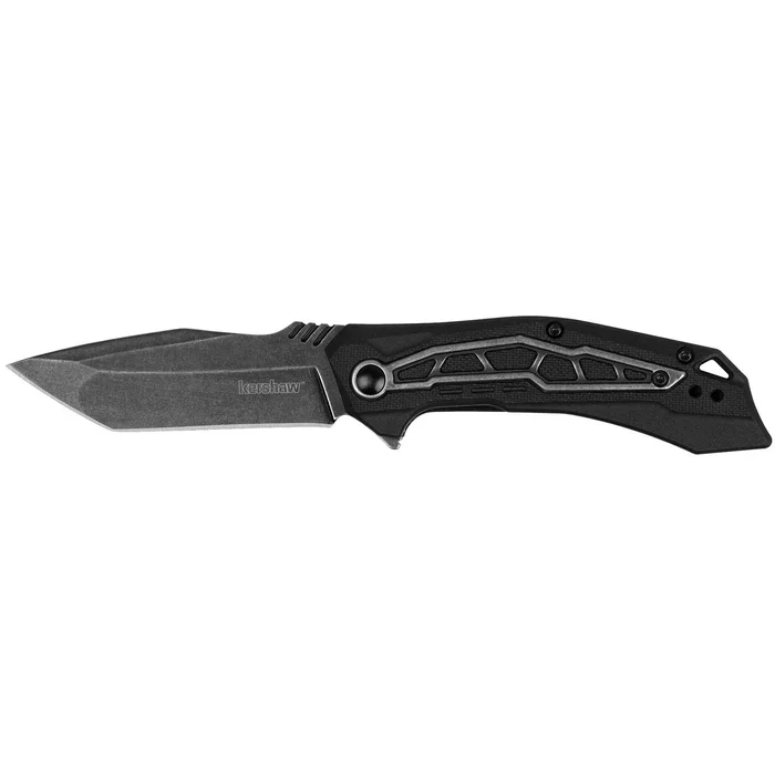 Kershaw Pocket Knife – Flatbed Silver and Black G10 Handle Liner Lock Type | KW1376