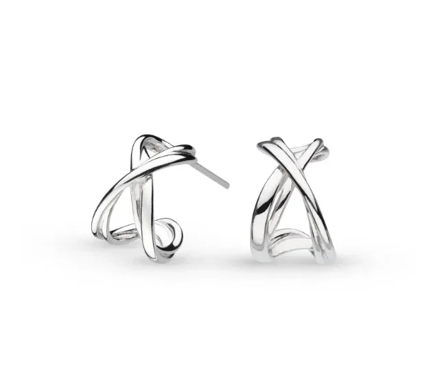 Kit Heath Sterling Silver Infinity Hoop Stud Earrings (SI6086)