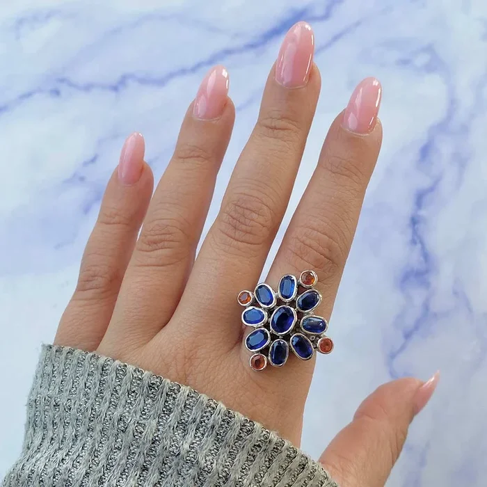 Kyanite Adjustable Ring-(KYN-CCR-45.)