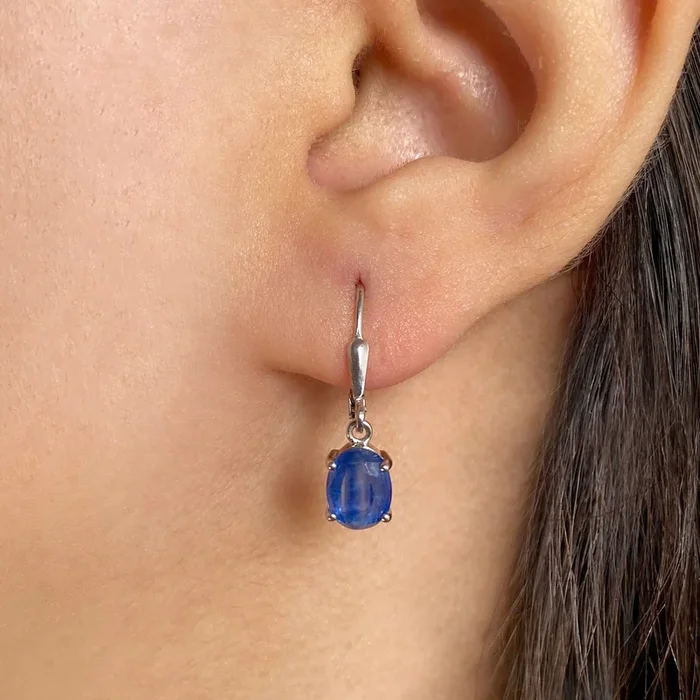 Kyanite Leverback Earring-(KYN-SE-673-B.)