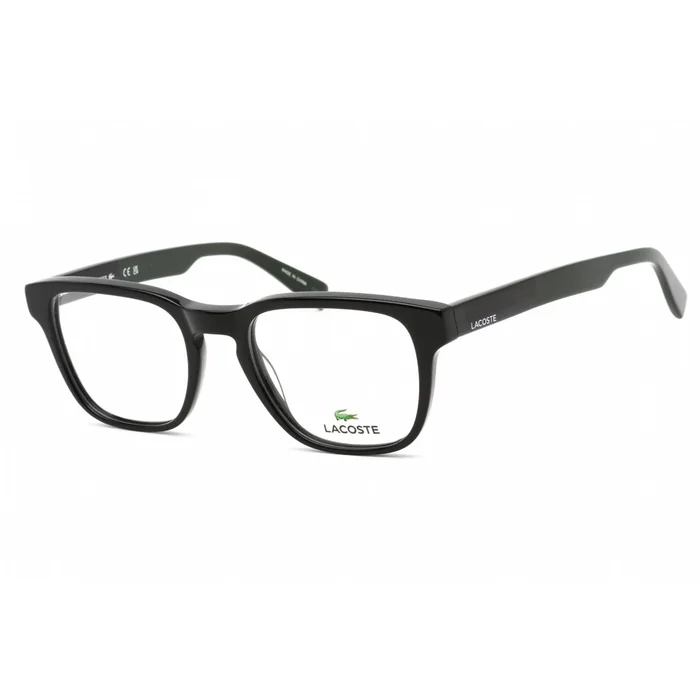 Lacoste Men’s Eyeglasses – Clear Demo Lens Black Plastic Square Frame | L2909 001