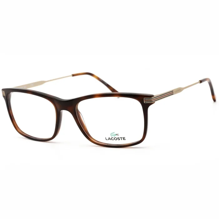 Lacoste Men’s Eyeglasses – Clear Demo Lens Havana Full Rim Square Frame | L2888 230