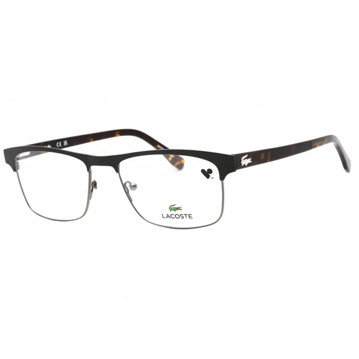 Lacoste Men’s Eyeglasses – Clear Lens Matte Onyx Rectangular Shape Frame | L2198 004