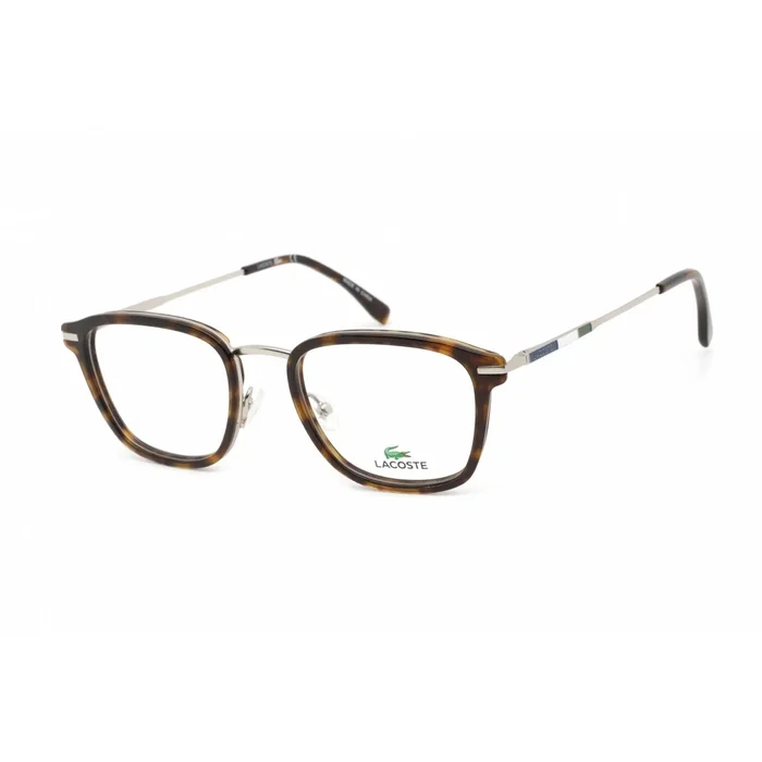 Lacoste Men’s Eyeglasses – Clear Lens Silver/Havana Square Shape Frame | L2604ND 040
