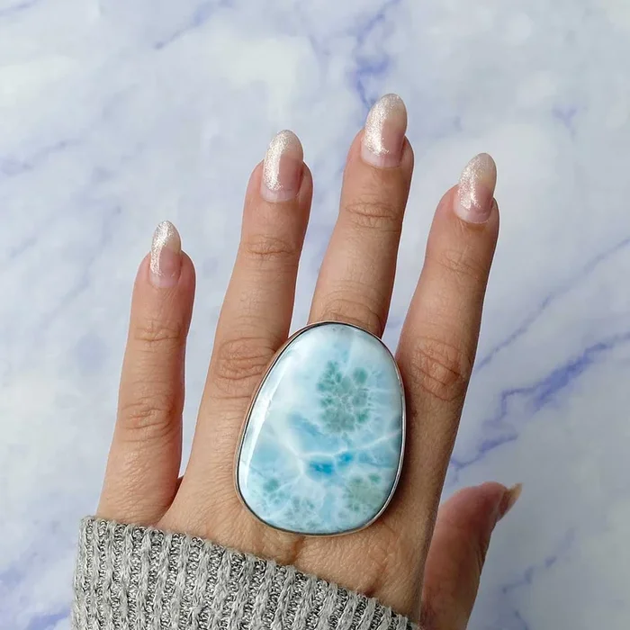Larimar Adjustable Ring-(LAR-R-274.)