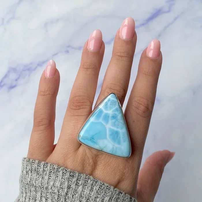 Larimar Adjustable Ring-(LAR-R-295.)